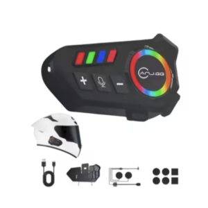 Fone de Ouvido Bluetooth 5.3 Sem Fio para Capacete de Motocicleta com Redução de Ruído, à Prova d'Água IPX6