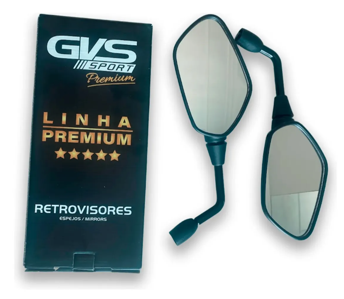 Retrovisor Premium CB 500F – Lente Cx. Prata e Haste Longa
