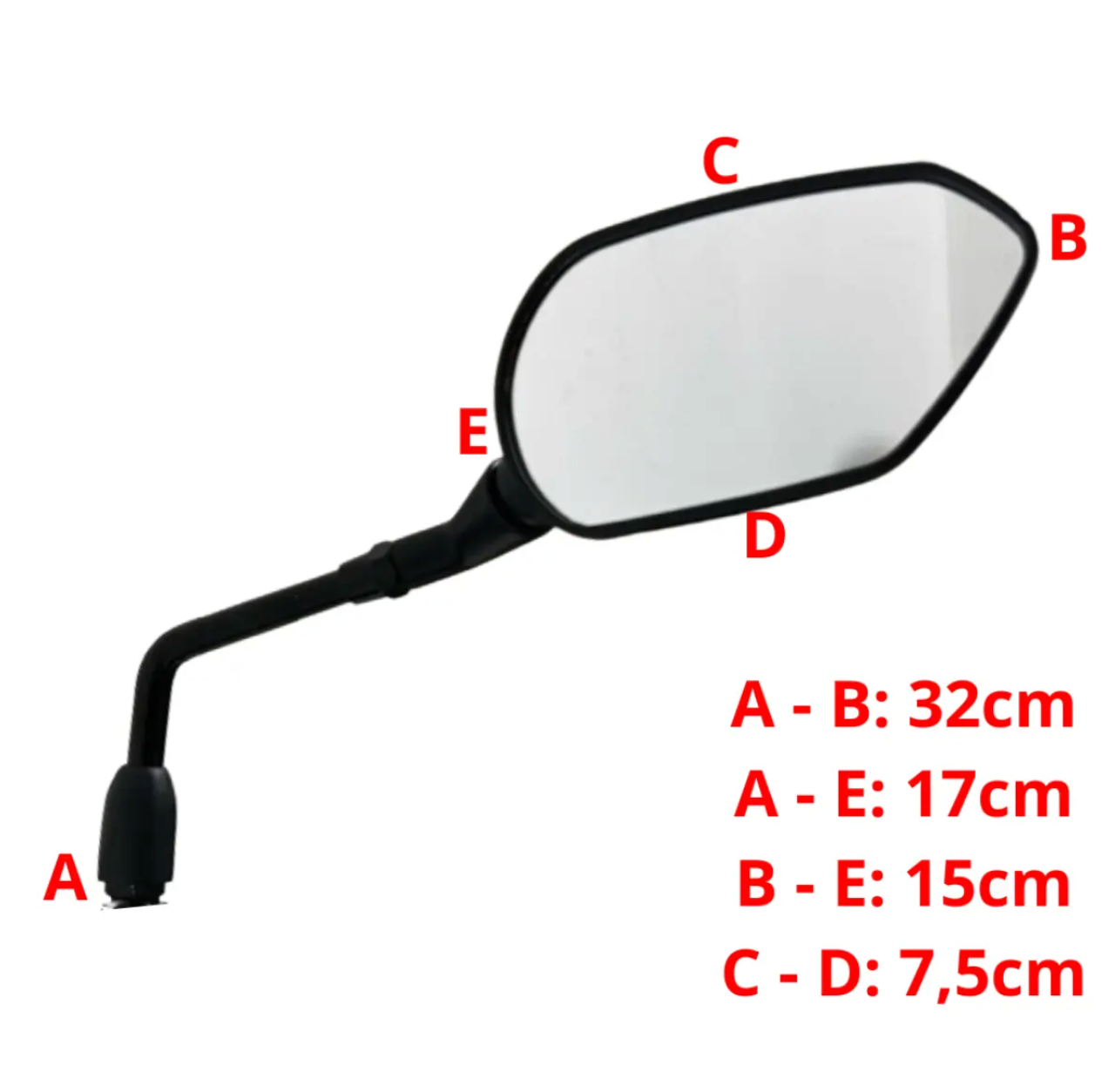 Retrovisor Premium Tiger Sport 660 – Lente Cx. Prata e Haste Padrão - Imagem 3