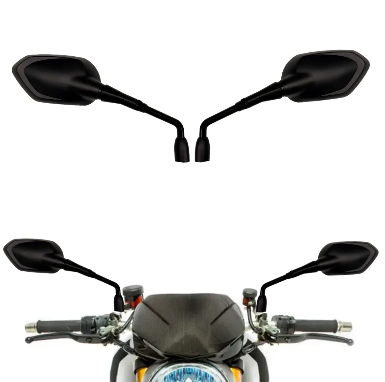 Retrovisor Premium Tiger Sport 660 – Lente Cx. Prata e Haste Padrão - Imagem 2