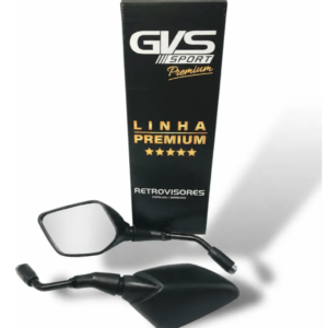 Retrovisor Premium R1 – Lente Cx. Prata e Haste Alta